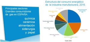 Estructura de consumo energético de la industria manufacturera 2016